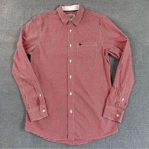 Jack Wills Fine Cotton Count Button Down Red Gingham Shirt Men’s Size Small